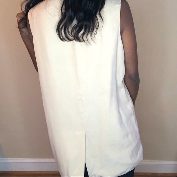 SOLD Vintage silk trench vest jacket - Picture 9 of 10